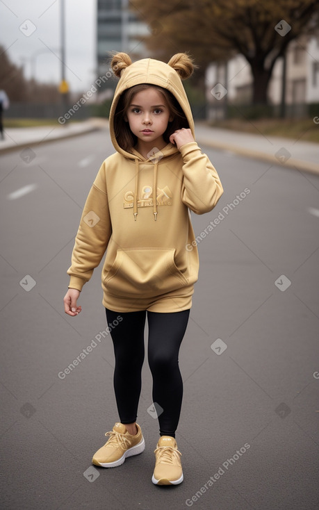 Child female with  brown hair