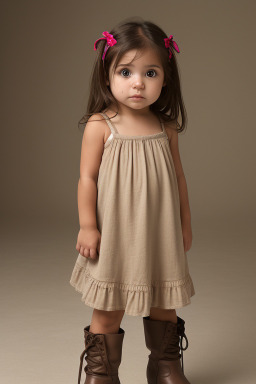 Mexican infant girl with  brown hair