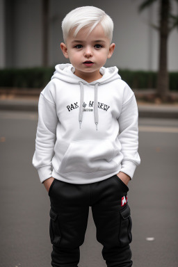 Albanian infant boy with  white hair