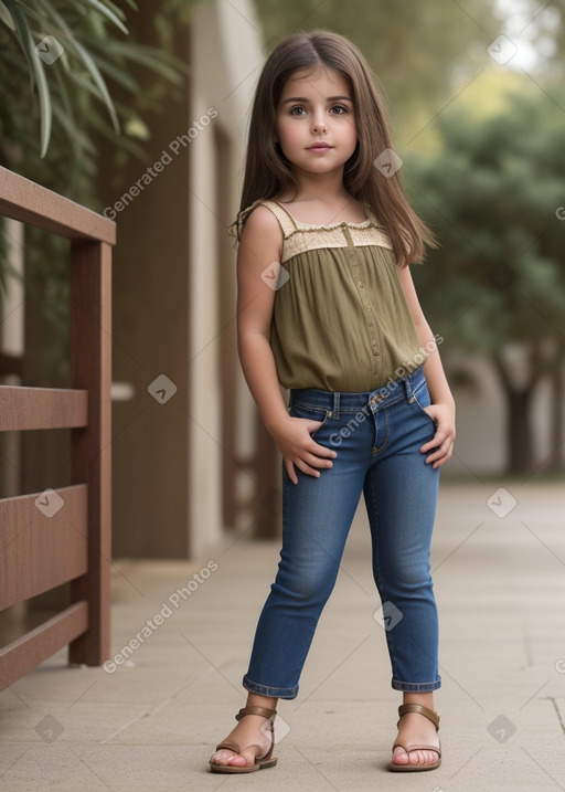 Child female with  brown hair