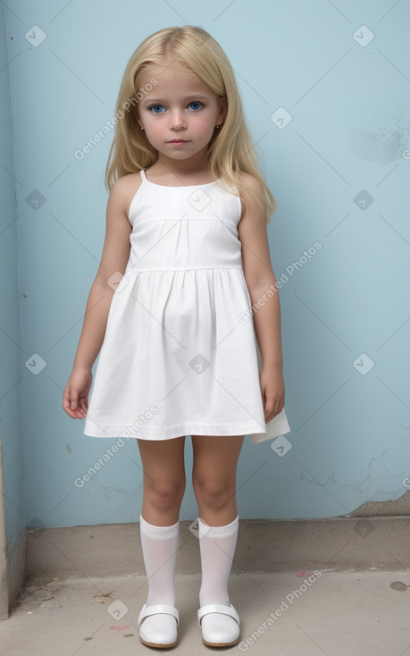 Cuban child female with  blonde hair