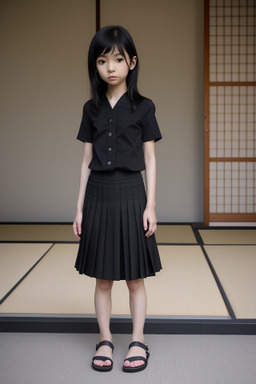 Japanese child female with  black hair