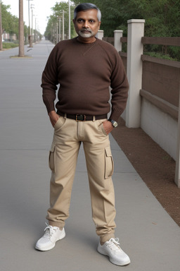 Indian middle-aged male with  brown hair