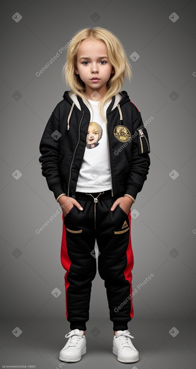 African child girl with  blonde hair