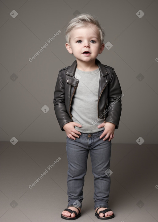 Australian infant boy with  gray hair