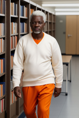 Togolese middle-aged male with  white hair