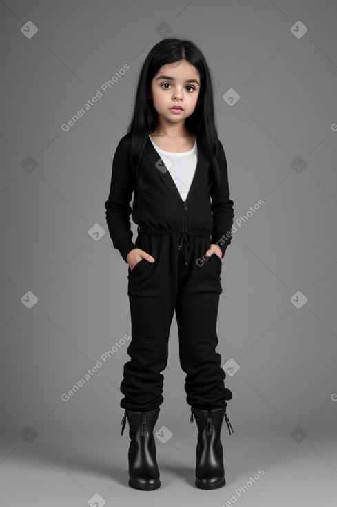 Spanish child female with  black hair