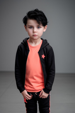 Russian child boy with  black hair