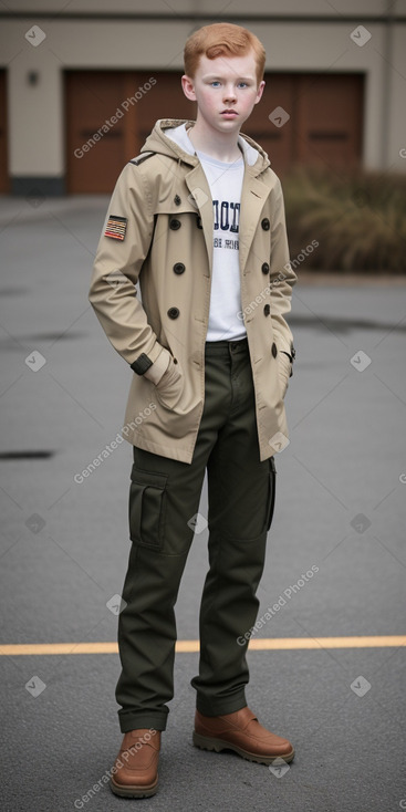 Caucasian teenager boy with  ginger hair