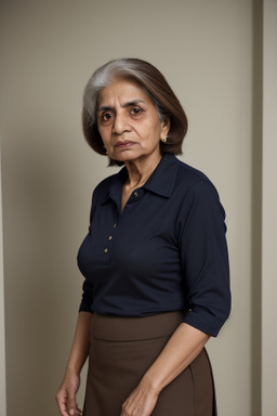 Pakistani elderly female with  brown hair