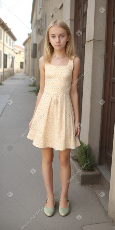 Croatian teenager girl with  blonde hair