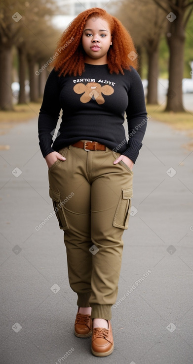 African american young adult female with  ginger hair