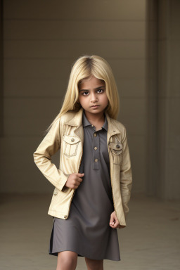 Pakistani child female with  blonde hair