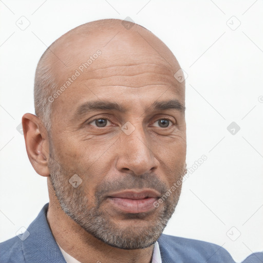 Neutral white adult male with short  brown hair and brown eyes