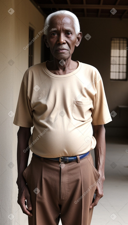 Tanzanian elderly male with  brown hair