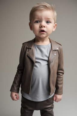 Caucasian infant boy with  gray hair