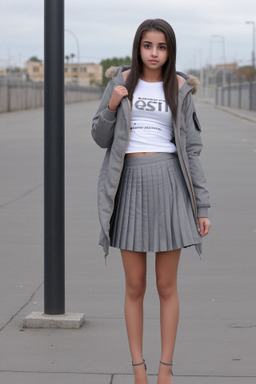 Tunisian teenager girl with  gray hair