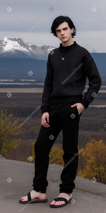 Czech young adult male with  black hair