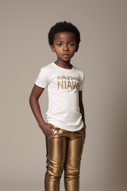 Nigerian child boy with  brown hair