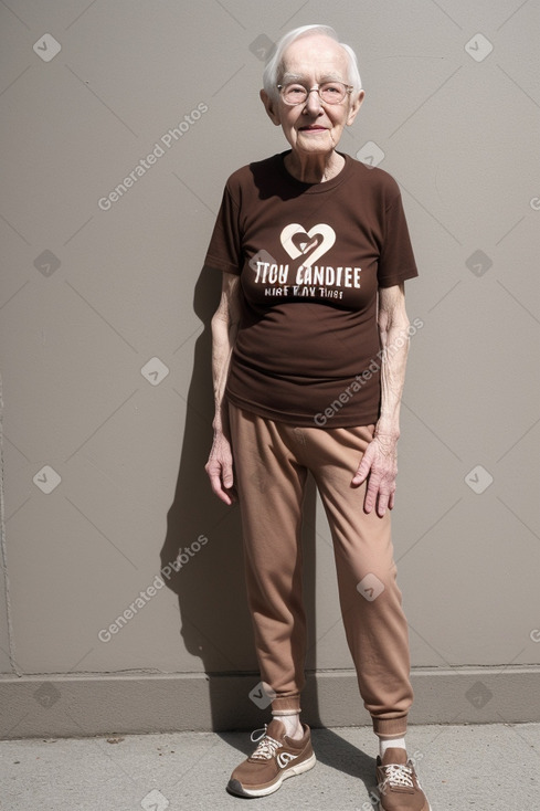 Elderly non-binary with  brown hair