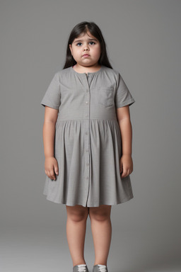 Hispanic child girl with  gray hair