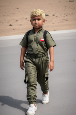 Emirati child boy with  blonde hair