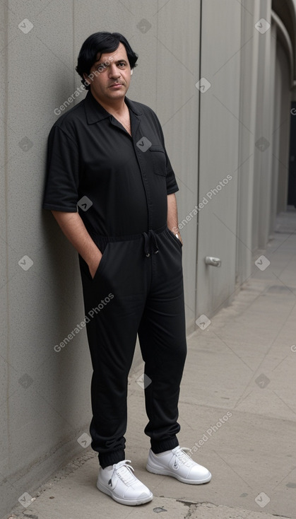 Greek middle-aged male with  black hair