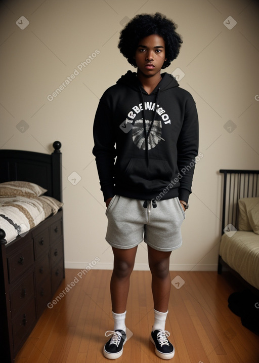 African american young adult male with  black hair