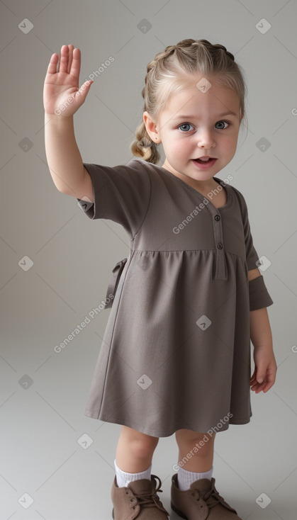 Danish infant girl with  gray hair