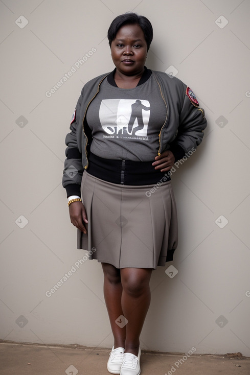 Ugandan middle-aged female with  gray hair