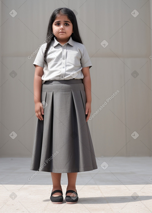 Emirati child girl with  gray hair