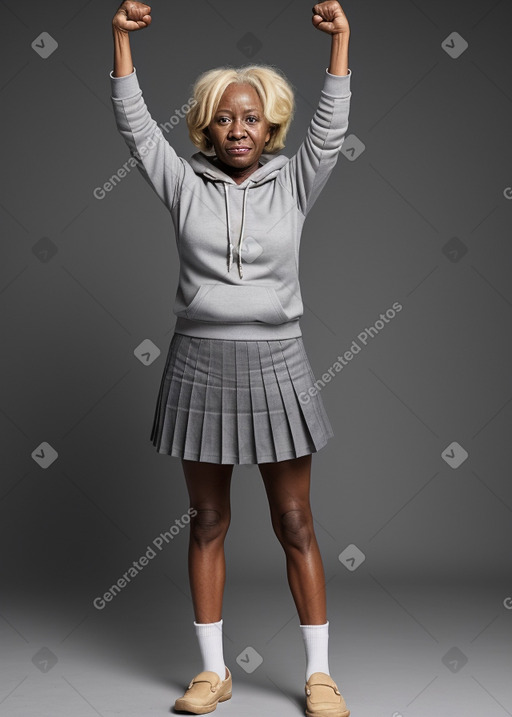 Ghanaian elderly female with  blonde hair