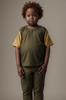 Senegalese child boy with  ginger hair