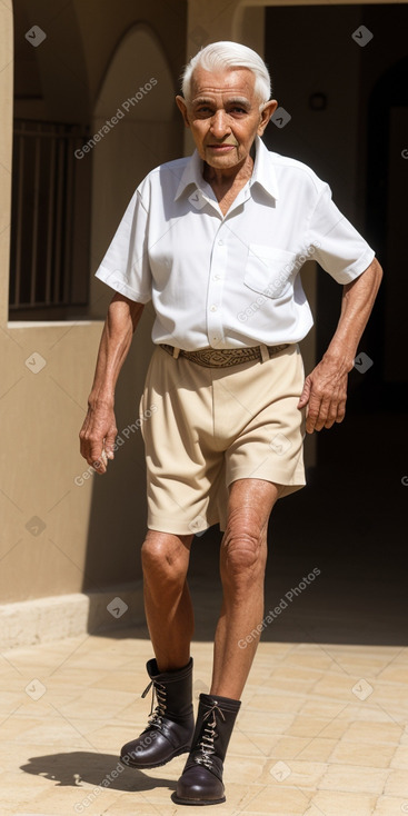 Omani elderly male with  white hair