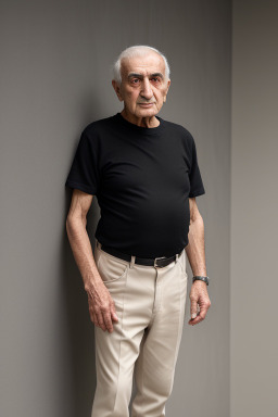 Armenian elderly male with  black hair