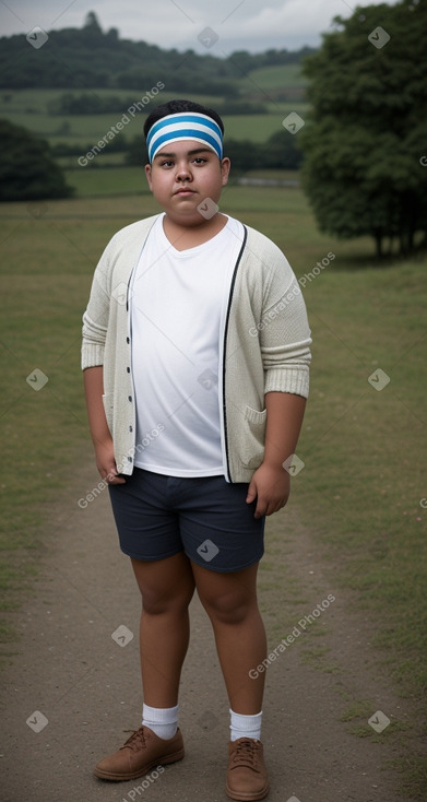 Guatemalan teenager boy with  white hair