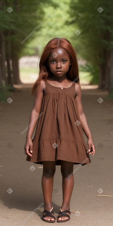 Child female with  brown hair