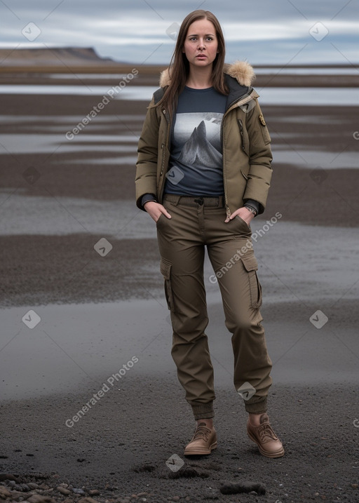 Icelandic adult female with  brown hair