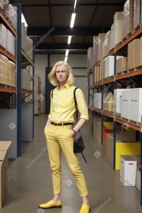 Dutch adult non-binary with  blonde hair