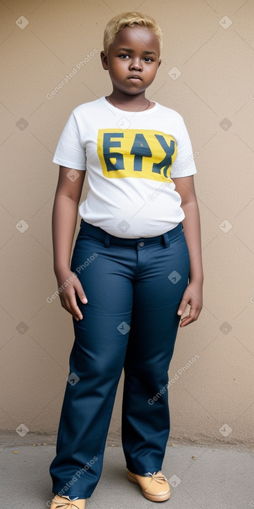 Tanzanian teenager boy with  blonde hair