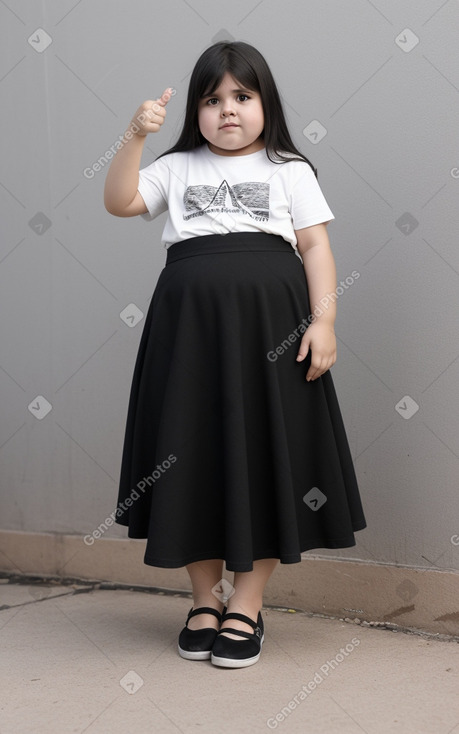 Paraguayan child female with  black hair