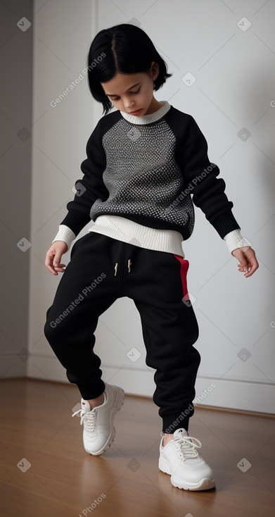 Swiss child boy with  black hair