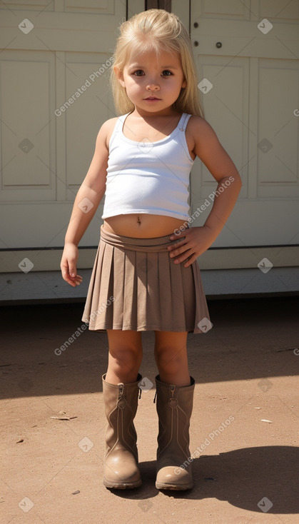 Paraguayan infant girl with  blonde hair