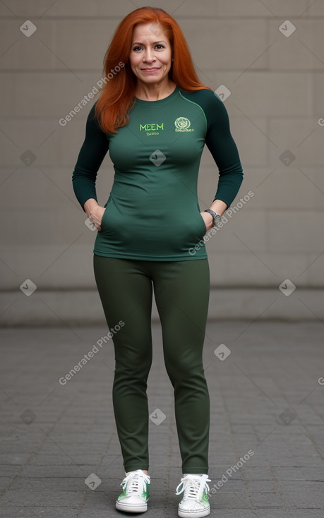 Ecuadorian 45 years female with  ginger hair