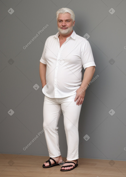 Austrian 45 years male with  white hair