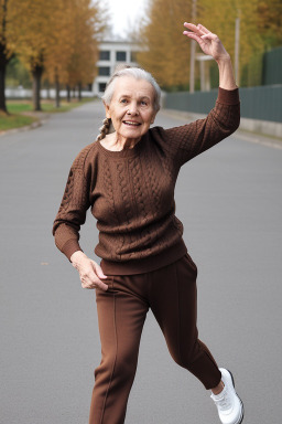 Finnish elderly female with  brown hair