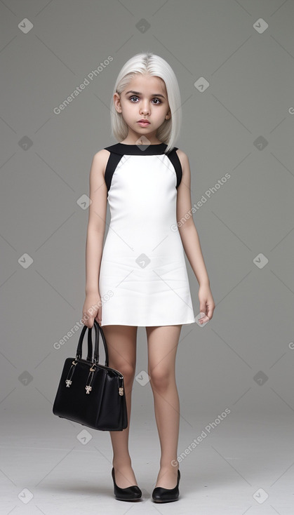 Kuwaiti child girl with  white hair