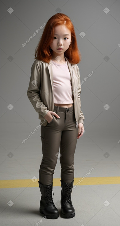 Taiwanese infant girl with  ginger hair