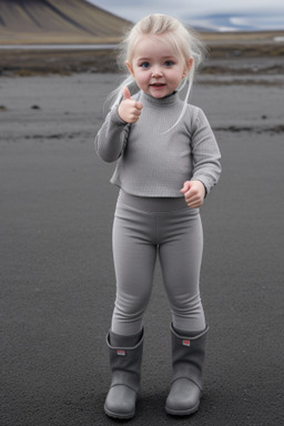 Icelandic infant girl with  gray hair