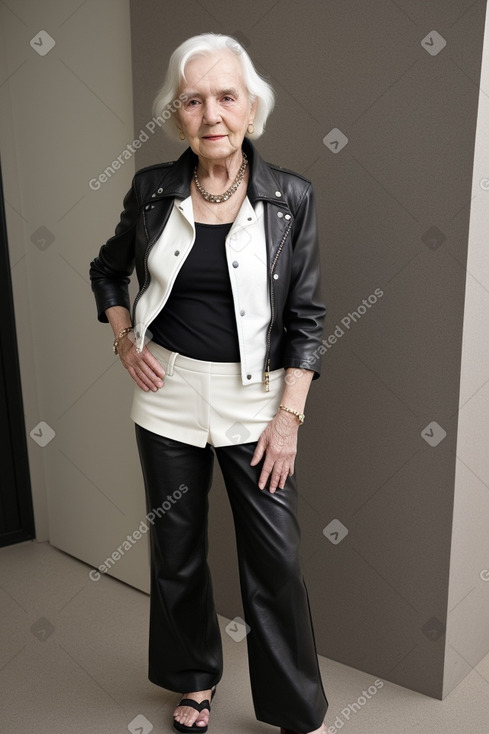 Elderly female with  black hair